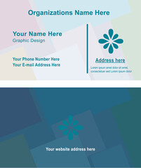 Color Combinations Editing Double-Side Business Card Simple Design