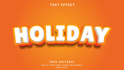 Holiday editable text effect