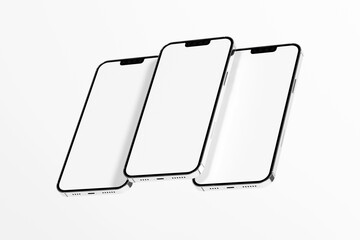 Minimalist Smartphone Mockup with Multiple Device Layouts