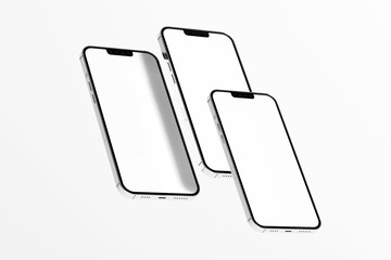 Minimalist Smartphone Mockup with Multiple Device Layouts