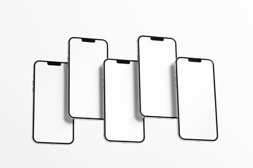 Floating Smartphone Mockup with Multiple Devices