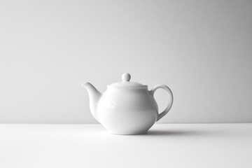 White Tea Pot on Table