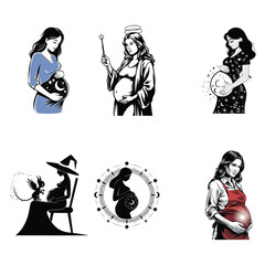 Magic pregnancy vector