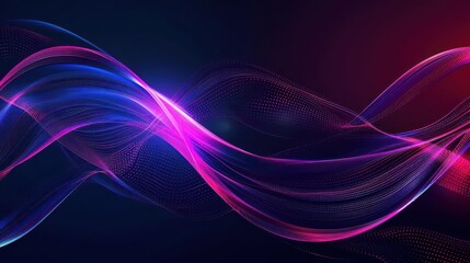 Naklejka premium Cosmic Overture. A mesmerizing blend of fractal art and neon visuals