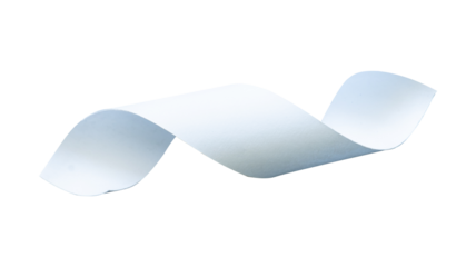  White curl ribbon isolated