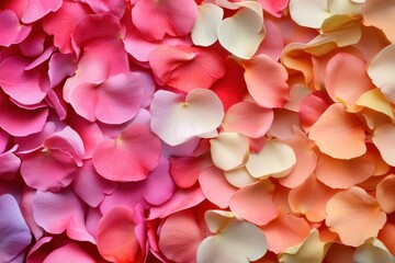 Fototapeta premium Close-up of Softly Colored Rose Petals in a Gradient