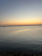 sunset over the sea