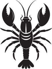 

lobster silhouette vector, black and white silhouette, vector and illustration isolated on white background, black silhouette vector