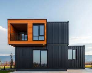 A container residence featuring green building certification and lowimpact materials