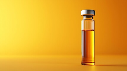 Amber Liquid in Glass Vial Medical Science Healthcare Pharmacy
