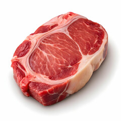 Fototapeta premium Fresh raw meat with rich marbling and natural texture, isolated on a transparent background,