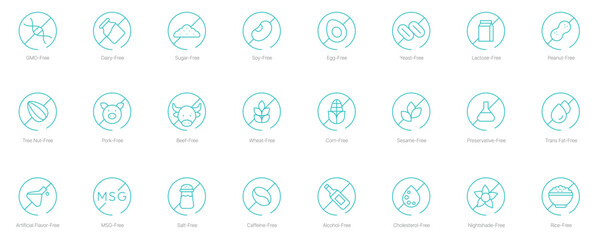 GMO-Free, Dairy-Free, Sugar-Free, Soy-Free, Egg-Free, Yeast-Free, Lactose-Free, Peanut-Free, Tree Nut-Free, Pork-Free, Beef-Free, Wheat-Free, Corn-Free, Sesame-Free, Preservatives-Free, Trans Fat-Free