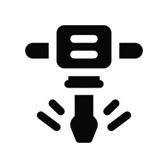 jack hammer icon. vector glyph icon for your website, mobile, presentation, and logo design.