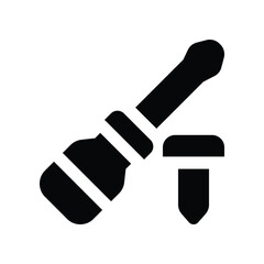 screwdriver icon. vector glyph icon for your website, mobile, presentation, and logo design.