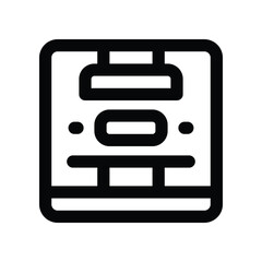 press machine icon. vector line icon for your website, mobile, presentation, and logo design.