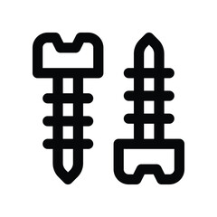 screw icon. vector line icon for your website, mobile, presentation, and logo design.