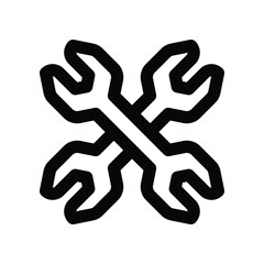 wrench icon. vector line icon for your website, mobile, presentation, and logo design.