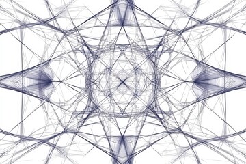 Obraz premium Abstract Minimalistic Line Art of Decentralized Network