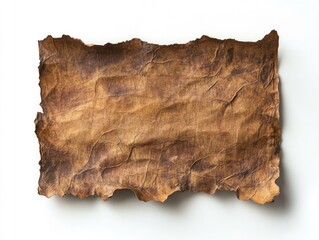 Brown paper on white surface