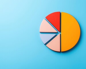 Pie chart representing the distribution of industrial production across different manufacturing sectors, symbolizing industryspecific output