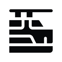 train icon. vector glyph icon for your website, mobile, presentation, and logo design.