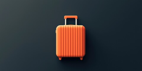 A minimalist icon representing a suitcase, symbolizing the concept of travel and trips.