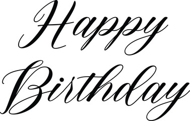 Happy Birthday Calligraphy lettering
