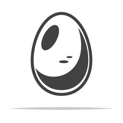 Egg outline icon transparent vector isolated