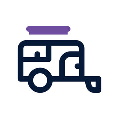 caravan icon. vector  dual tone icon for your website, mobile, presentation, and logo design.