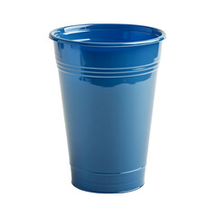 Blue Plastic Cup isolated on transparent background