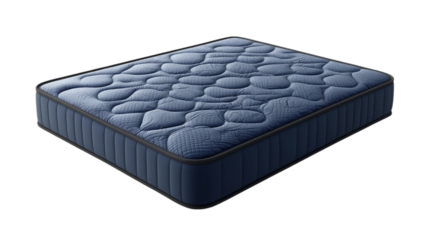  Blue Mattress isolated on transparent background