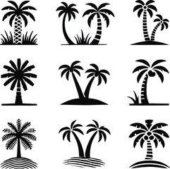 Obraz premium palm trees silhouettes