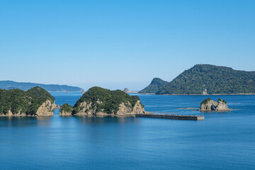 南郷から見る日南海岸の島々