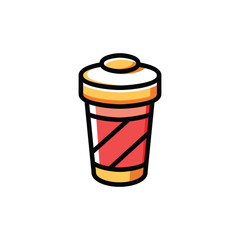coffee mug filled vector icon