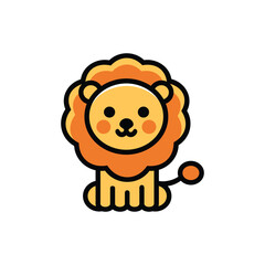 lion vector illustration on white background. premium quality symbols. vector line icon for concept and graphic design.