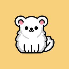 cute dog mascot logo template. vector illustration of character