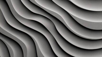 Obraz premium Abstract Gray Waves Flowing in Smooth Undulating Patterns for Modern Design Background
