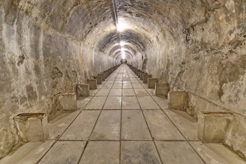 Obraz premium Air-raid shelter of the Second world war in Dalmine, Italy