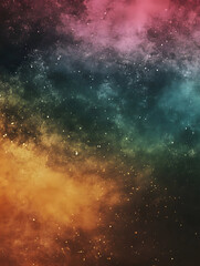 Obraz premium Abstract Colorful Cosmic Nebula Galaxy Background with Vibrant Colors : Generative AI