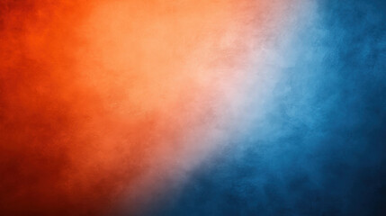Fototapeta premium Abstract orange and blue gradient fog texture background