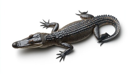 Naklejka premium American Alligator Reptile Isolated on White