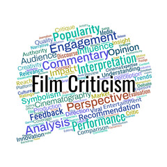 Obraz premium Film Criticism Word Cloud
