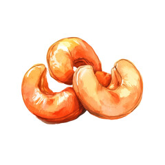 High-resolution image of cashew nuts isolated on transparent background