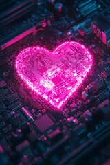 illuminating_hot_pink_heart_shape