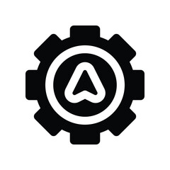 gear icon. vector glyph icon for your website, mobile, presentation, and logo design.