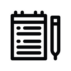 notebook icon. vector line icon for your website, mobile, presentation, and logo design.