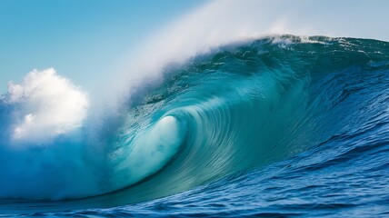 Majestic ocean wave frozen in motion