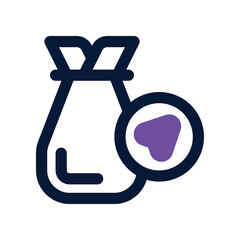money bag icon. vector dual tone icon for your website, mobile, presentation, and logo design.