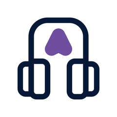 headphone icon. vector dual tone icon for your website, mobile, presentation, and logo design.