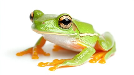 Obraz premium Close-Up Portrait of a Green Tree Frog